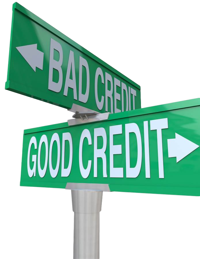 Good Credit Bad Credit sign